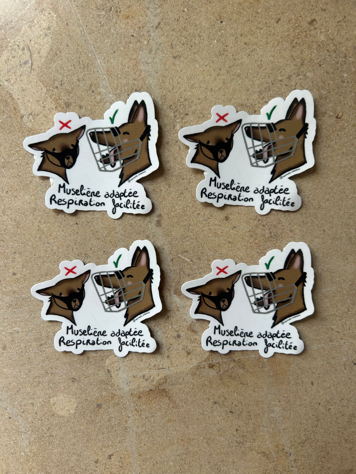 PACK MUSELIÈRE - Sticker Garanti sans chien qui s'étouffe