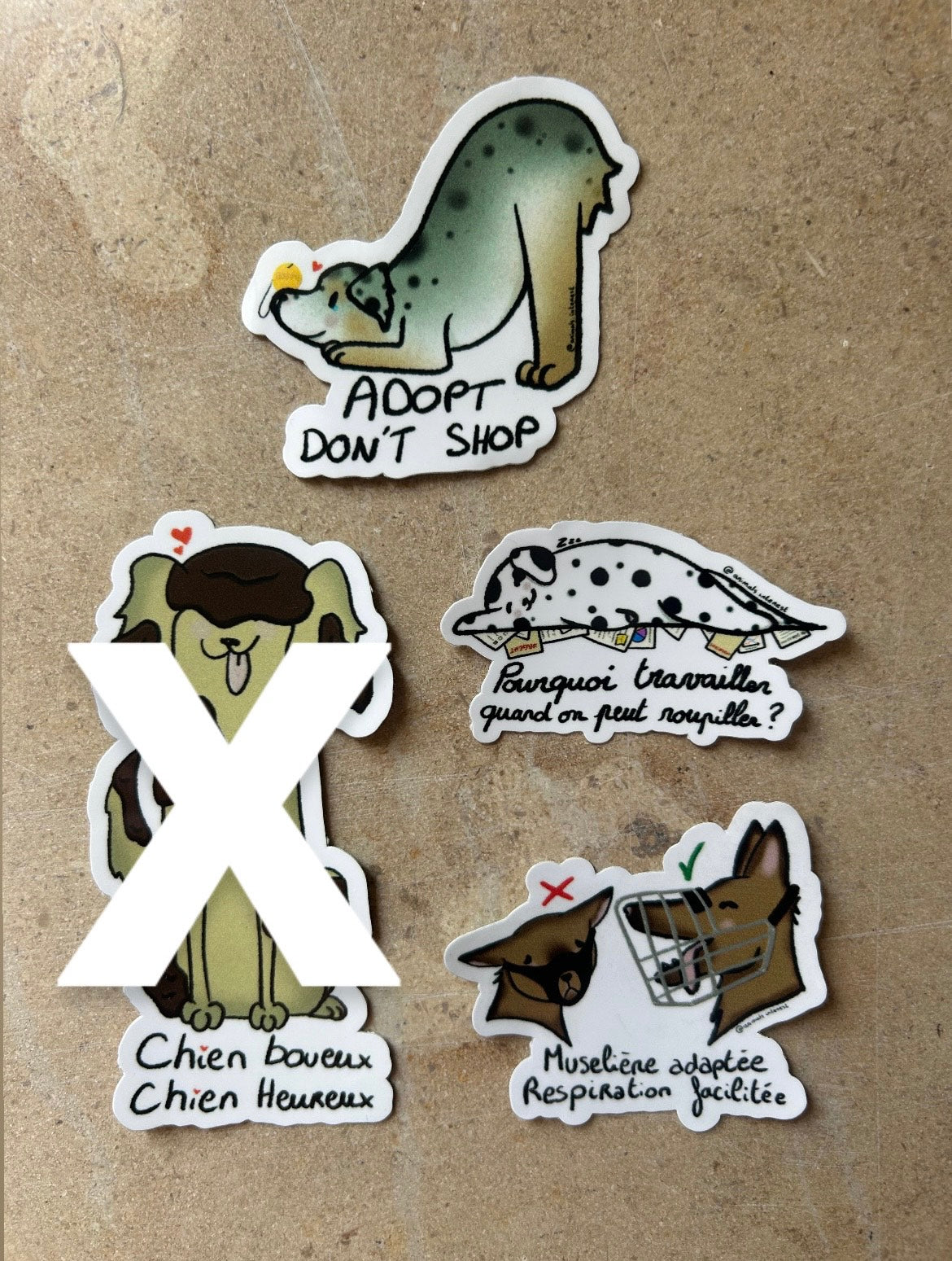 PACK CHIEN - Sticker Garanti sans bave