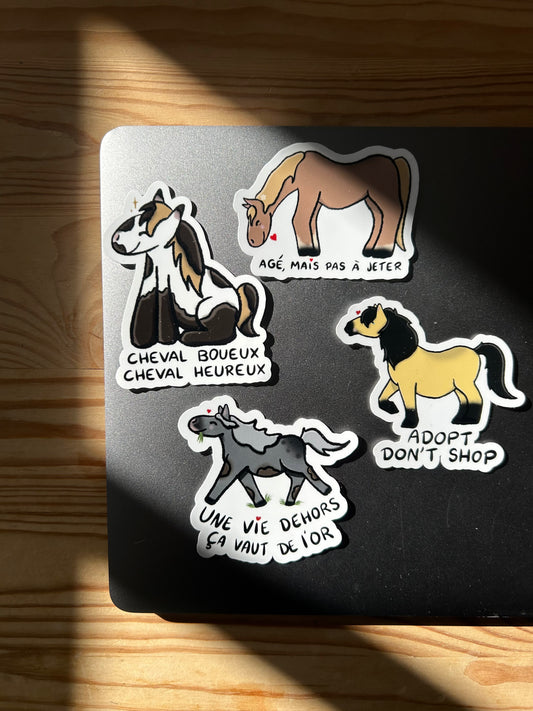 PACK CHEVAL - Sticker Garanti sans crottin