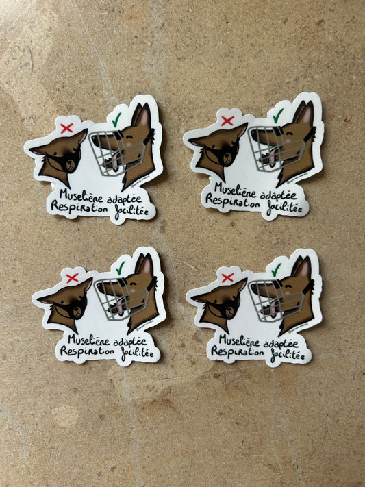 PACK MUSELIÈRE - Sticker Garanti sans chien qui s'étouffe